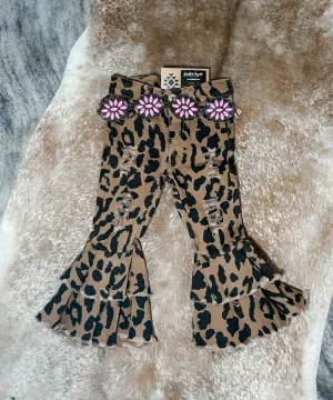 Kids leopard bell bottoms