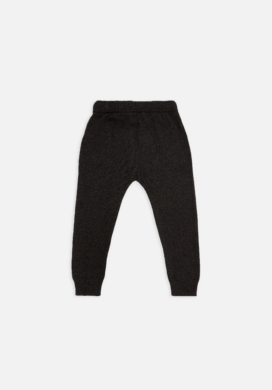 Knit Baby Pants - Charcoal