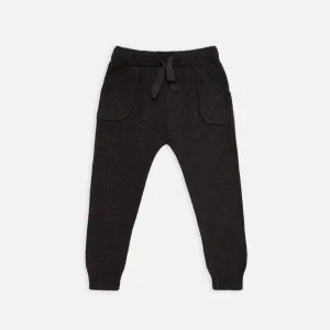 Knit Baby Pants - Charcoal