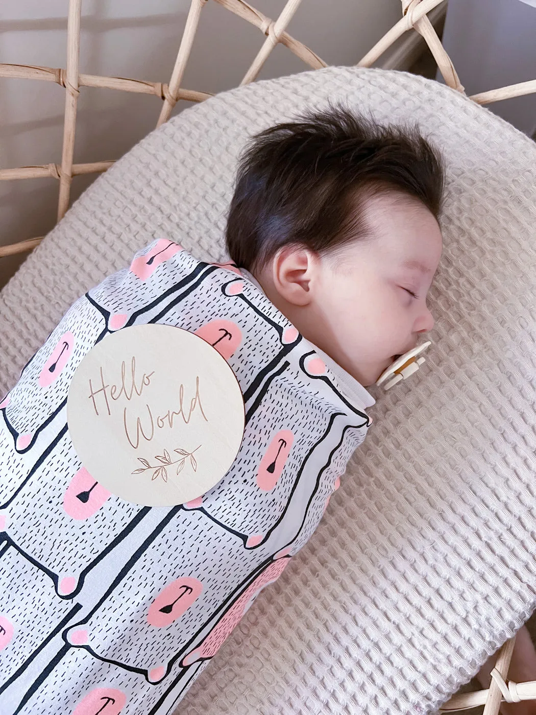 Koala Hugs Newborn Swaddle Wrap - Pinky Bears