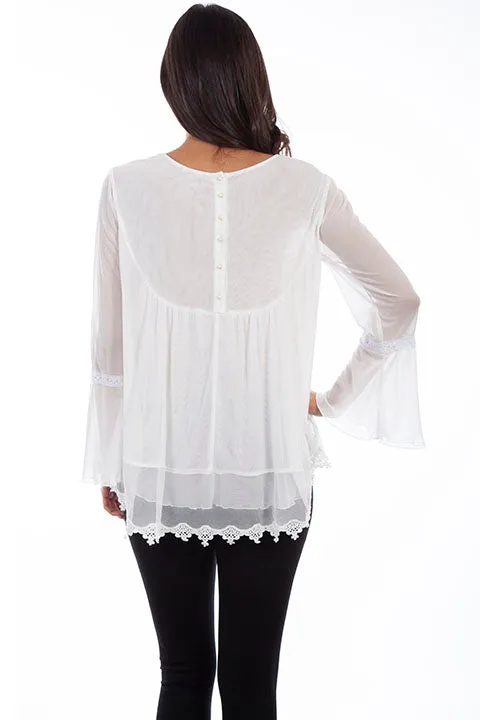 Lace & Embroidered Blouse HC611