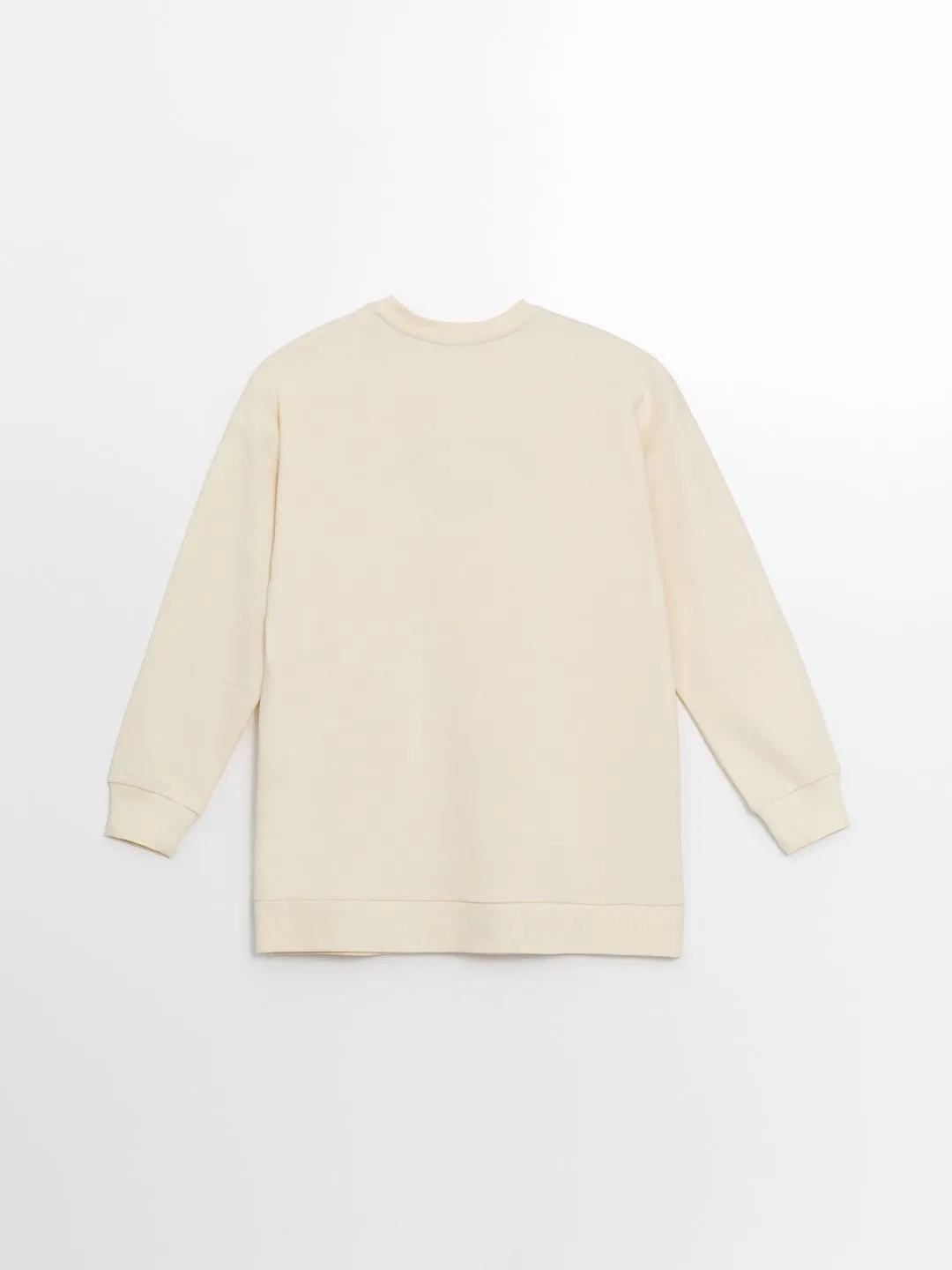 LCW Modest

Skin Color Crew Neck Embroidered Women's Sweatshirt Tunic