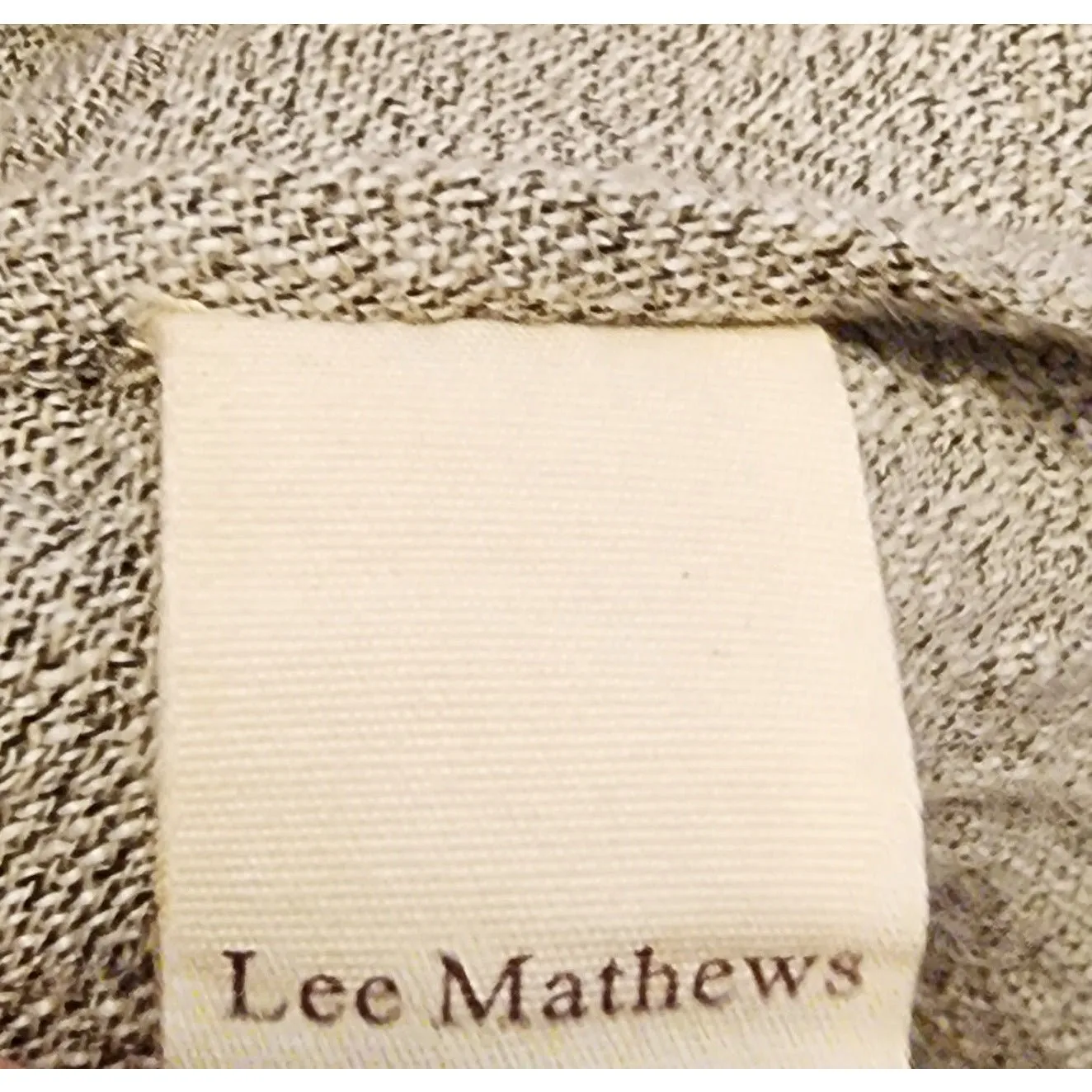 Lee Mathews grey 100% linen cardigan with drawstring at the neck size 3 (best fits 12-14)