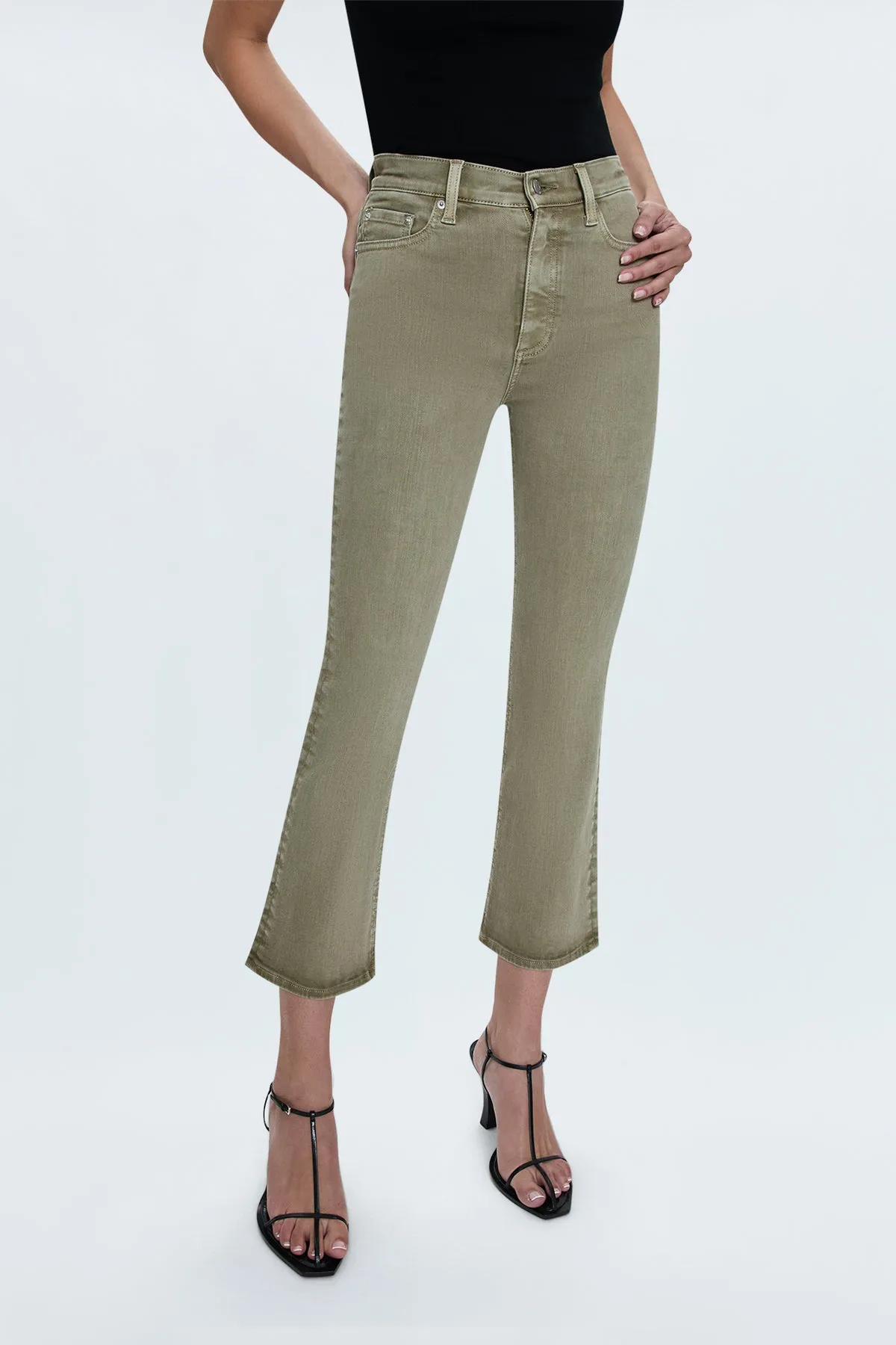 LENNON GREEN WILLOW CROPPED JEAN