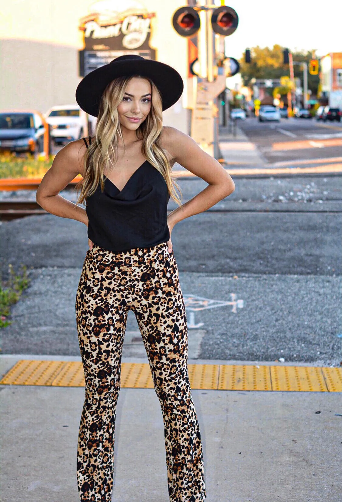 Leopard Bell Bottoms