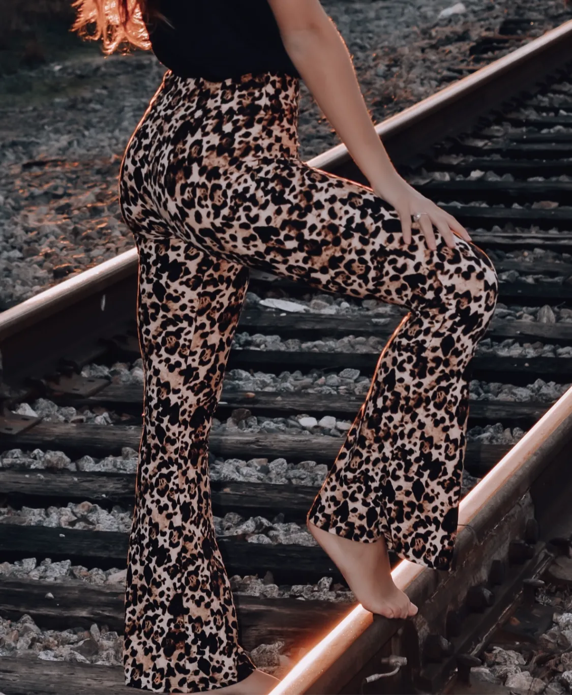 Leopard Bell Bottoms