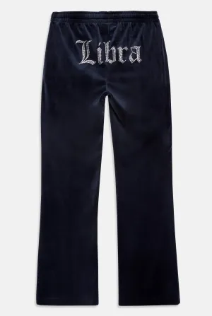 'LIBRA' NIGHT SKY VELOUR DIAMANTÉ TRACKSUIT BOTTOM