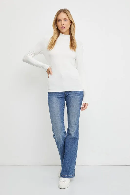Life is a Lesson Mock Neck Turtleneck Top- More Colors