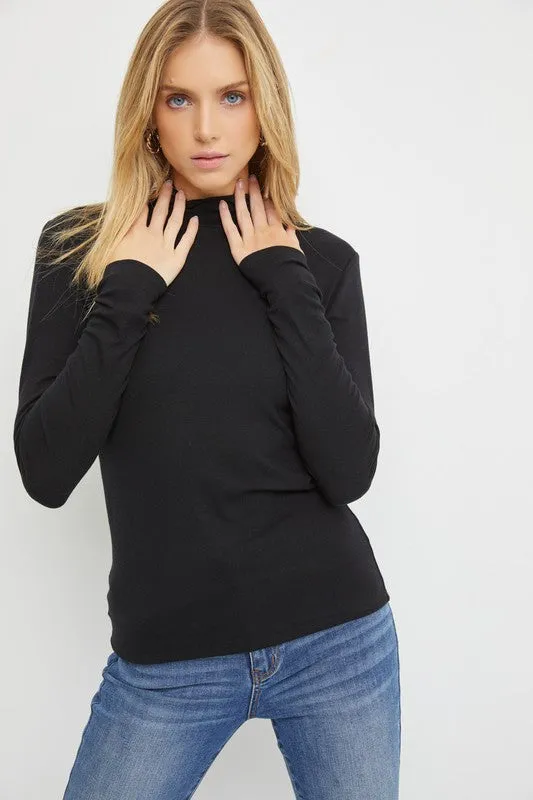 Life is a Lesson Mock Neck Turtleneck Top- More Colors