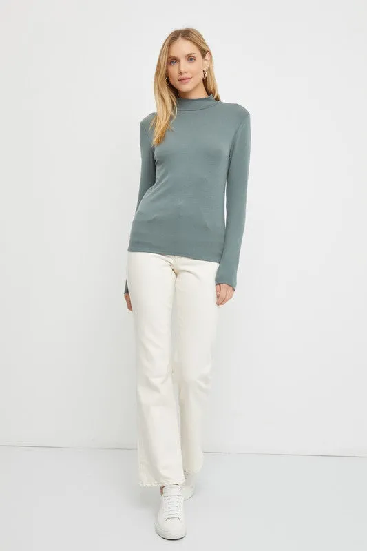 Life is a Lesson Mock Neck Turtleneck Top- More Colors