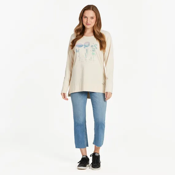 Life is Good Women's Spring Stroll Flowers Crusher Flex Tunic