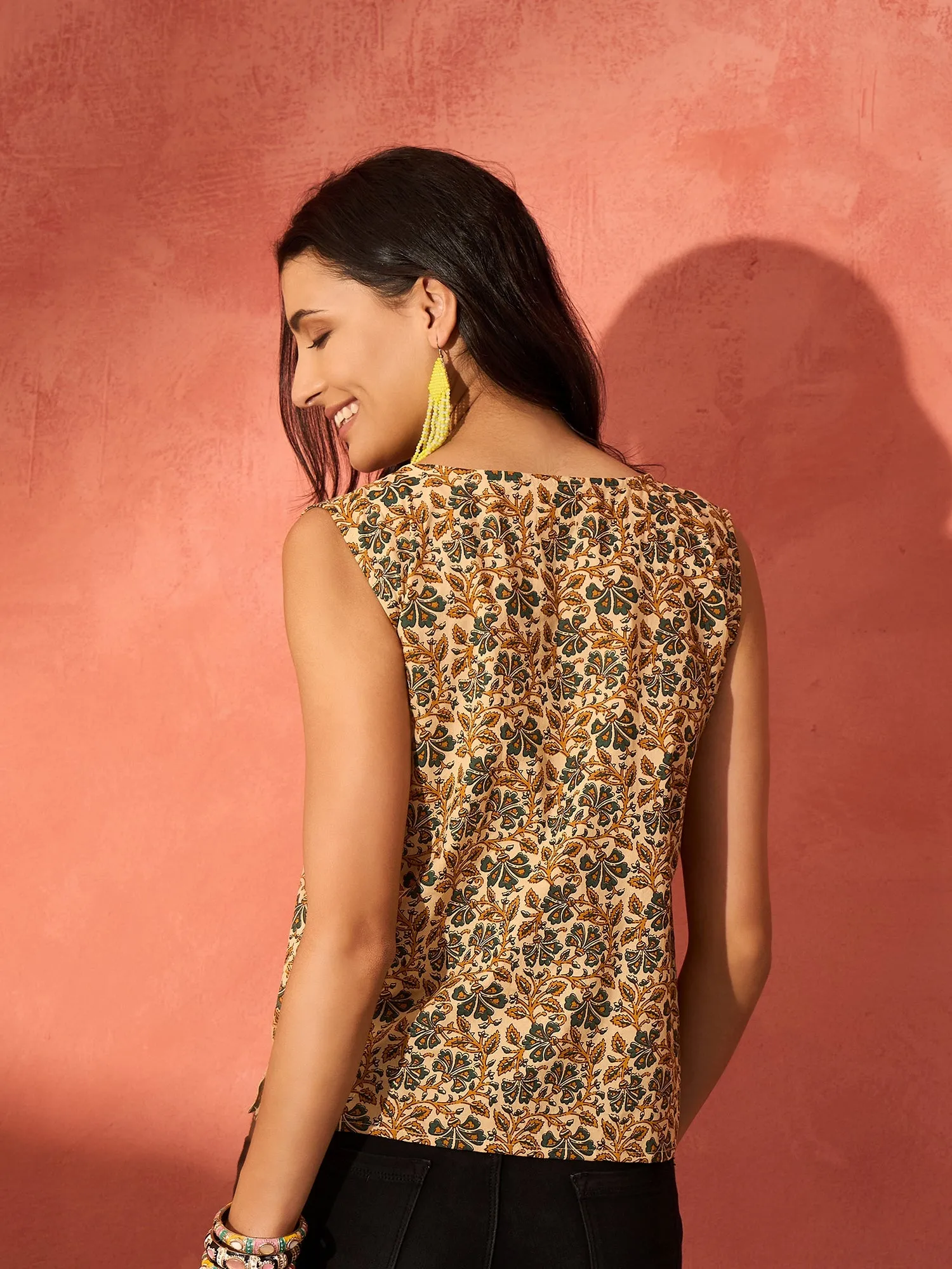 Light Brown Kalamkari W/S Top