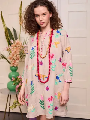 Lily Dress with Mexican Embroidery
