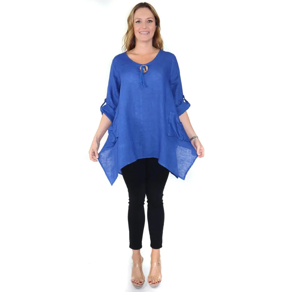 Linen & Gauze Relaxed Fit Linen Royal Tunic (Women's)
