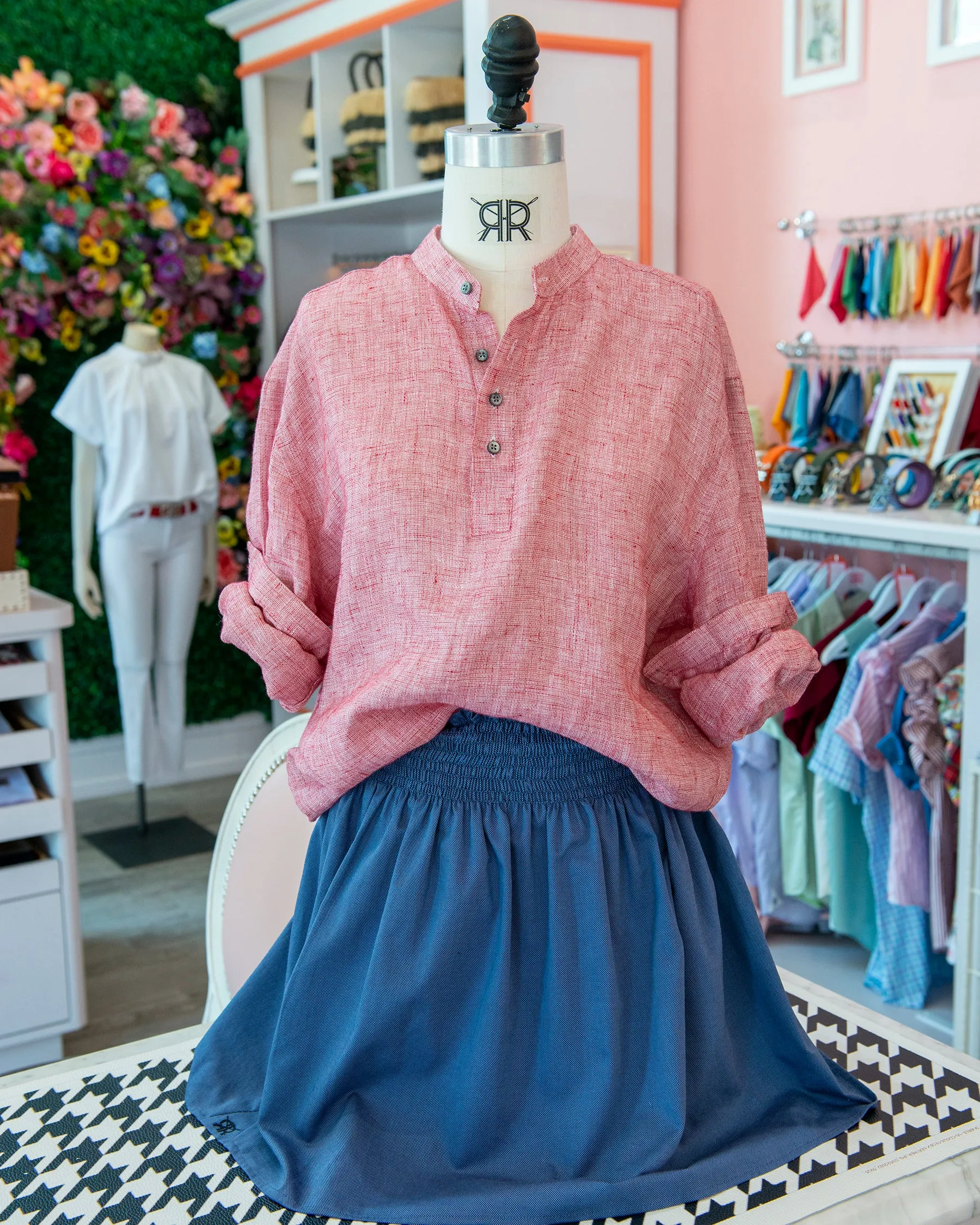 Linen Boyfriend Cut Popover