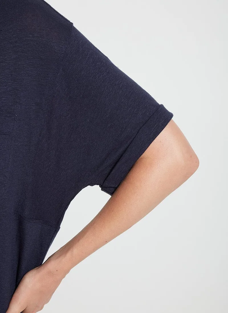 Linen Jersey Button Down