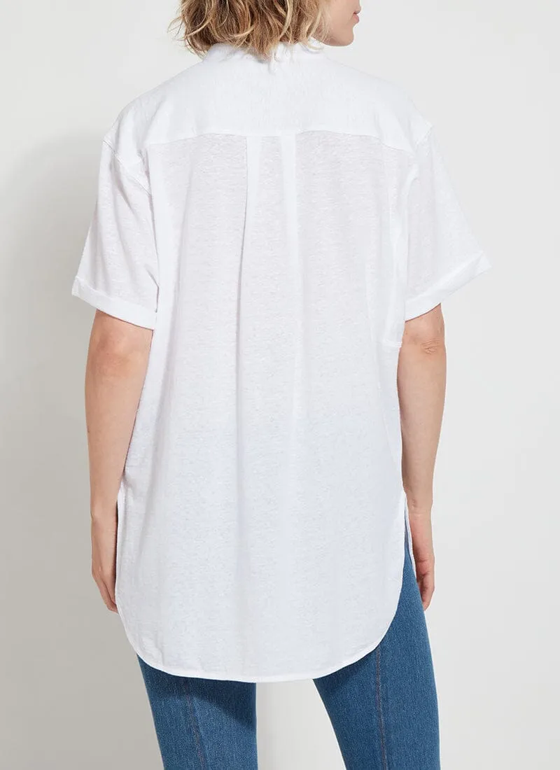 Linen Jersey Button Down