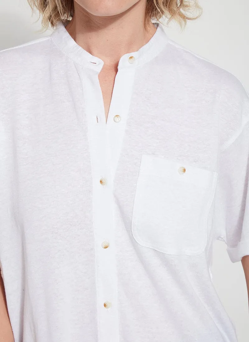 Linen Jersey Button Down