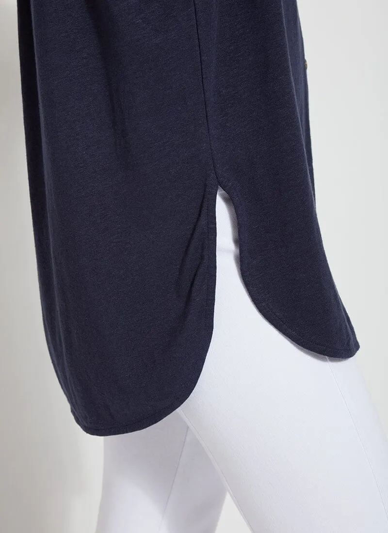 Linen Jersey Button Down