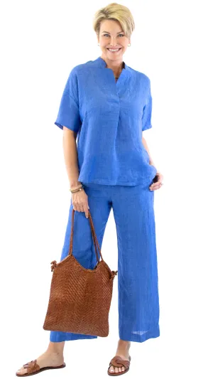 Linen Pants - Marine Blue