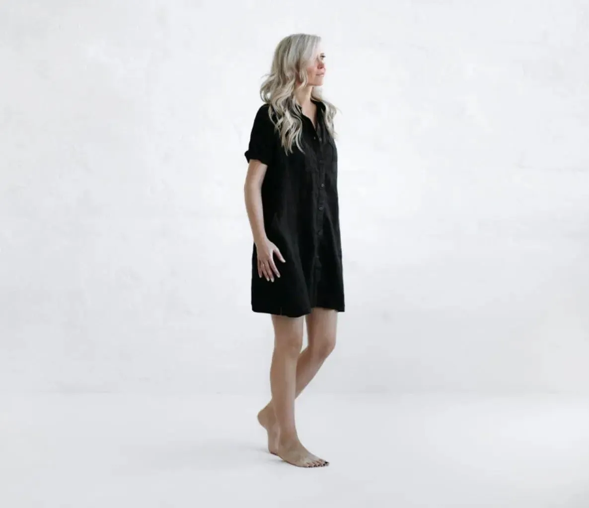 Linen tunic black by Seaside Tones