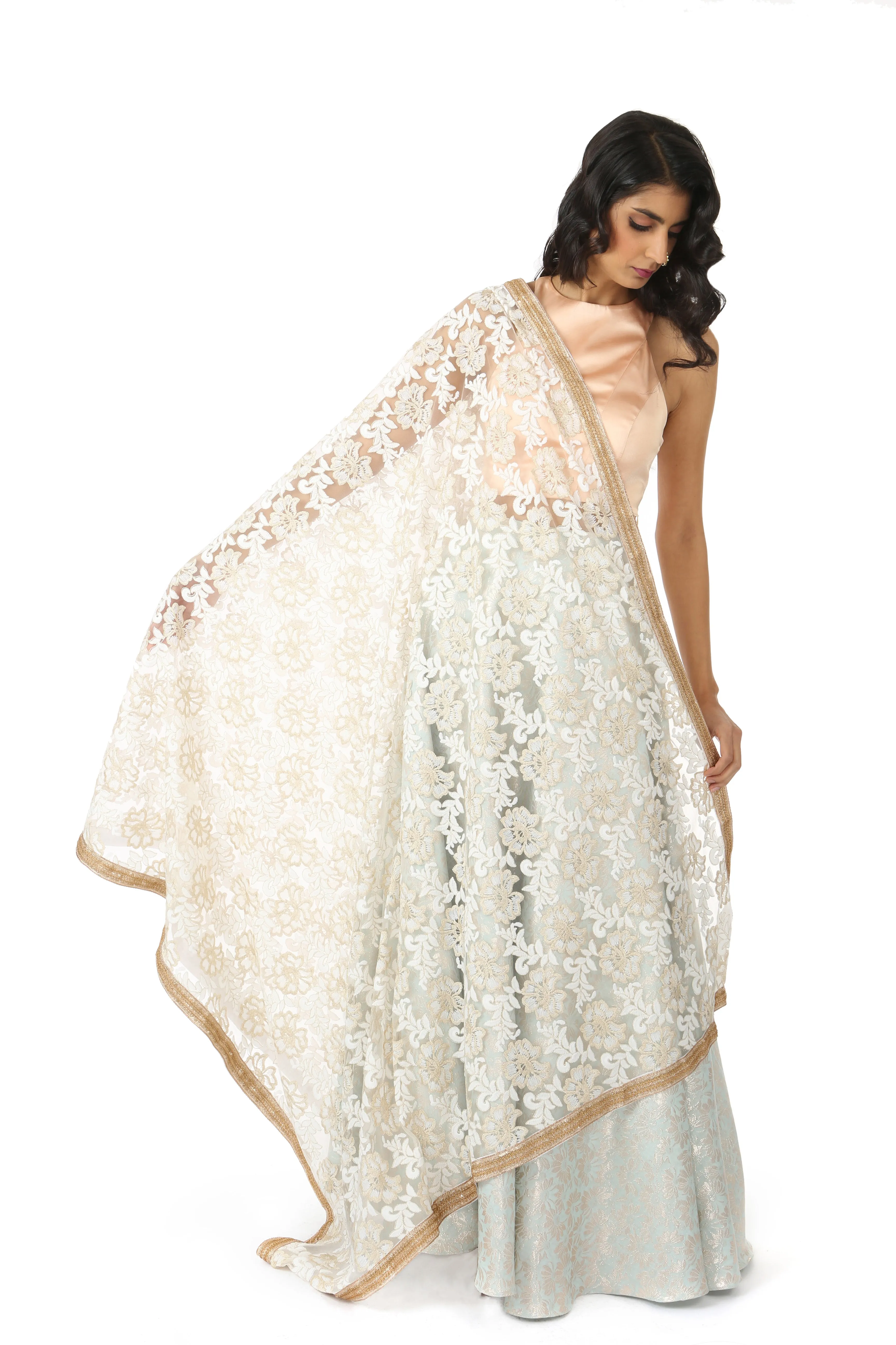 LORELLA Floral Embroidered Dupatta
