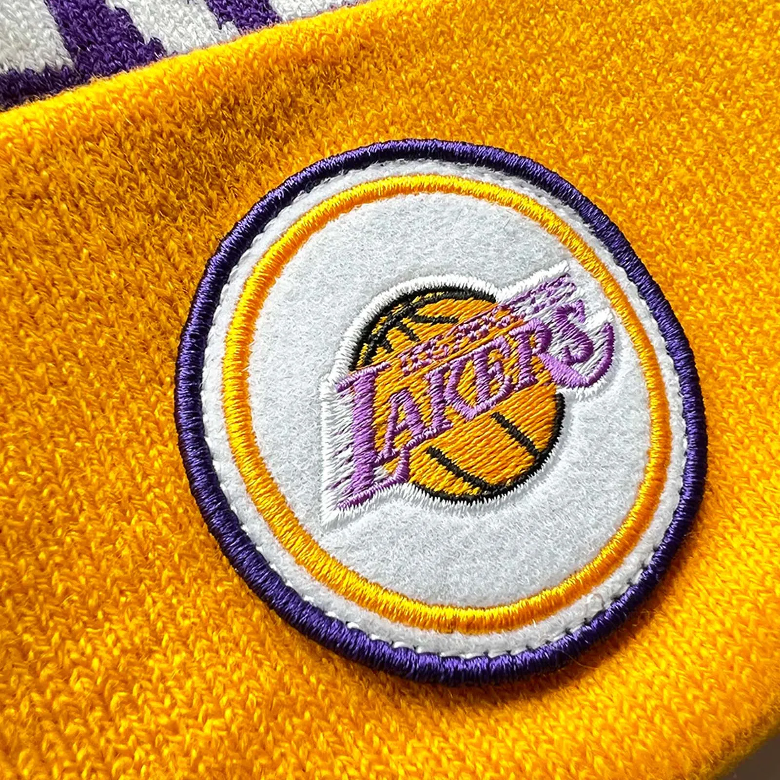 Los Angeles Lakers Team Pom Beanie- Purple