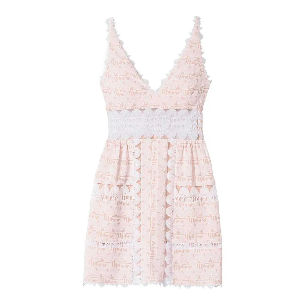 Lotus Short Dress - Blush