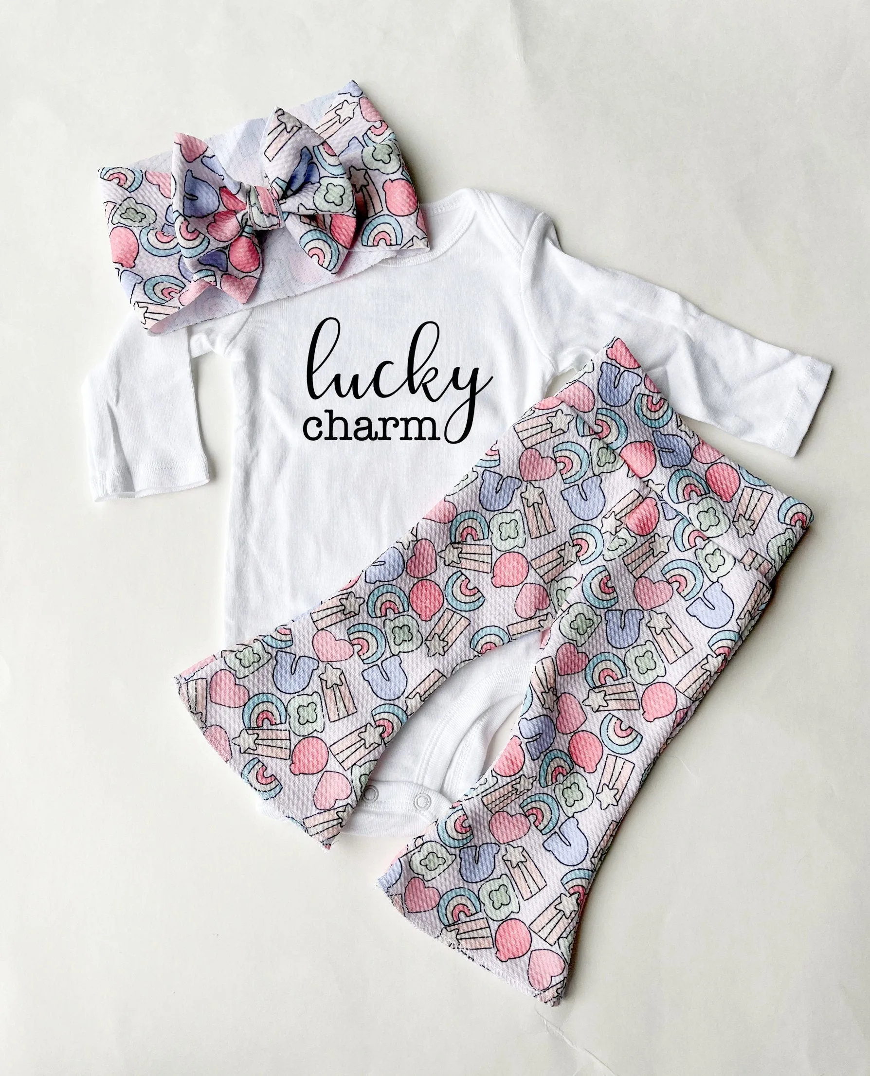 Lucky Charm St. Patrick's Day Bell Bottoms