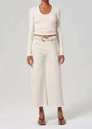 Lyra Wide Leg Crop - Almondette
