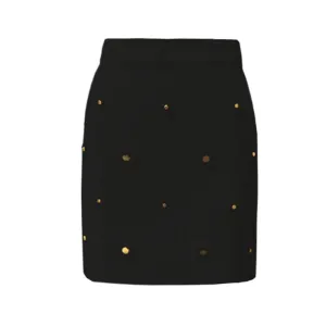 Malak Gold Snap Skirt - Meteorite
