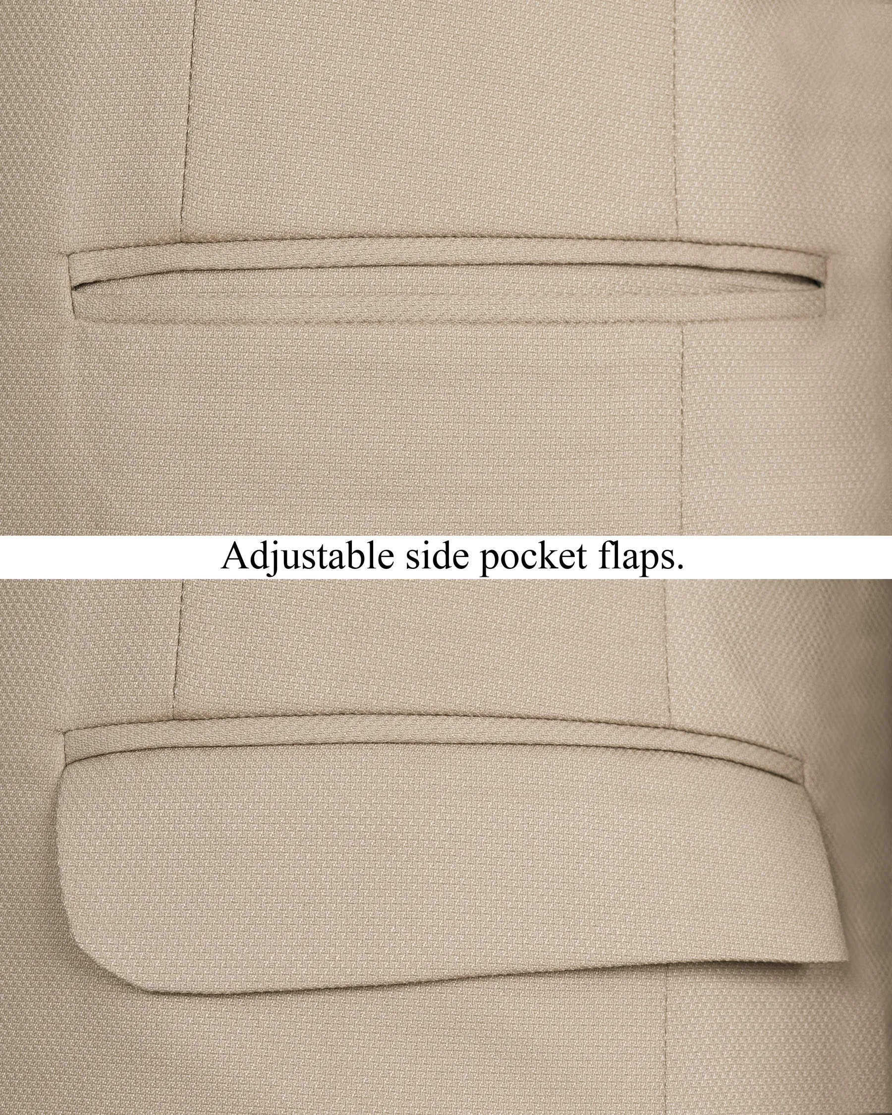 Malta Cream Bandhgala Wool Rich Blazer