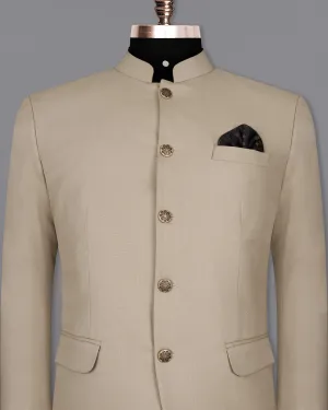 Malta Cream Bandhgala Wool Rich Blazer