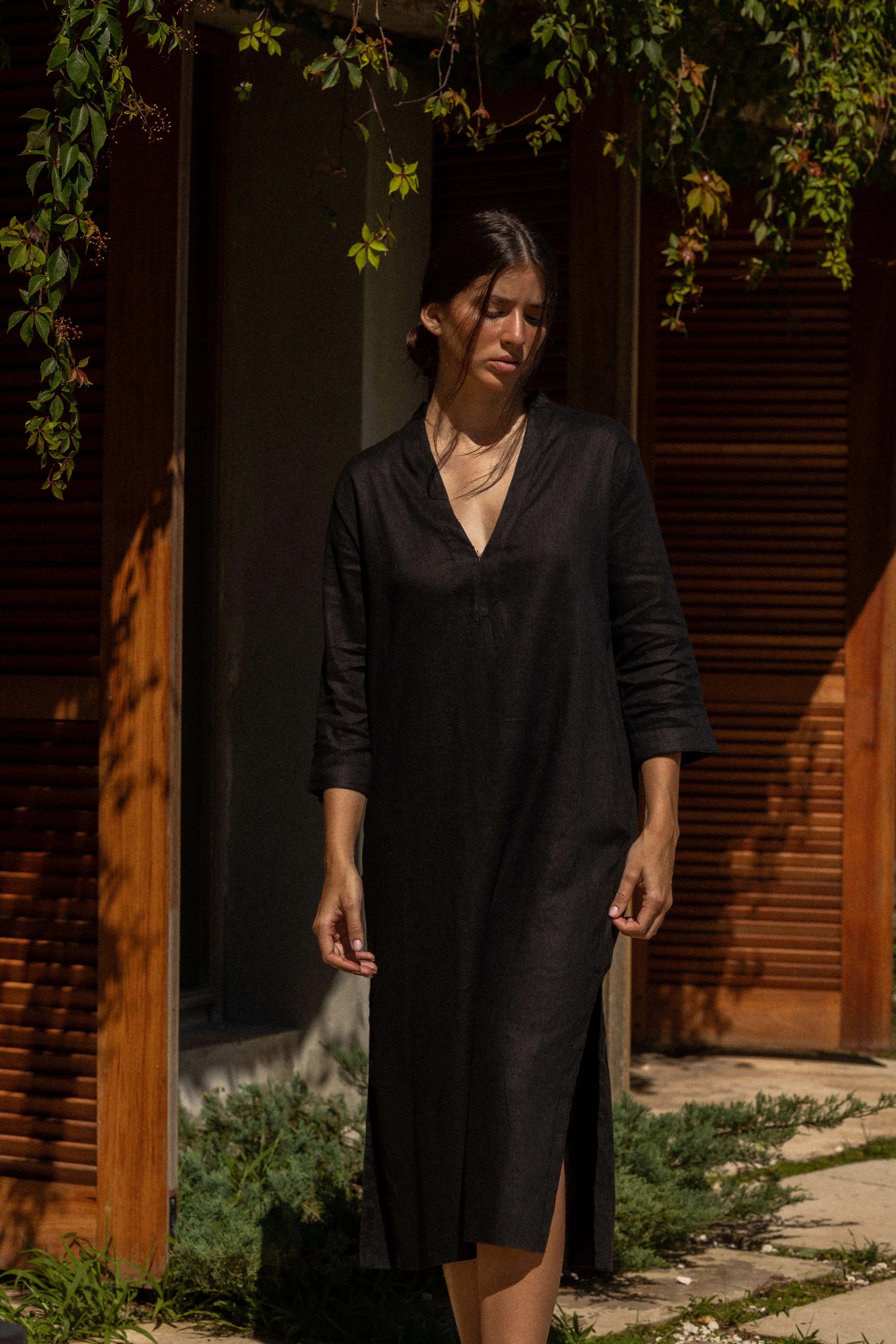 Mar Linen Tunic Black
