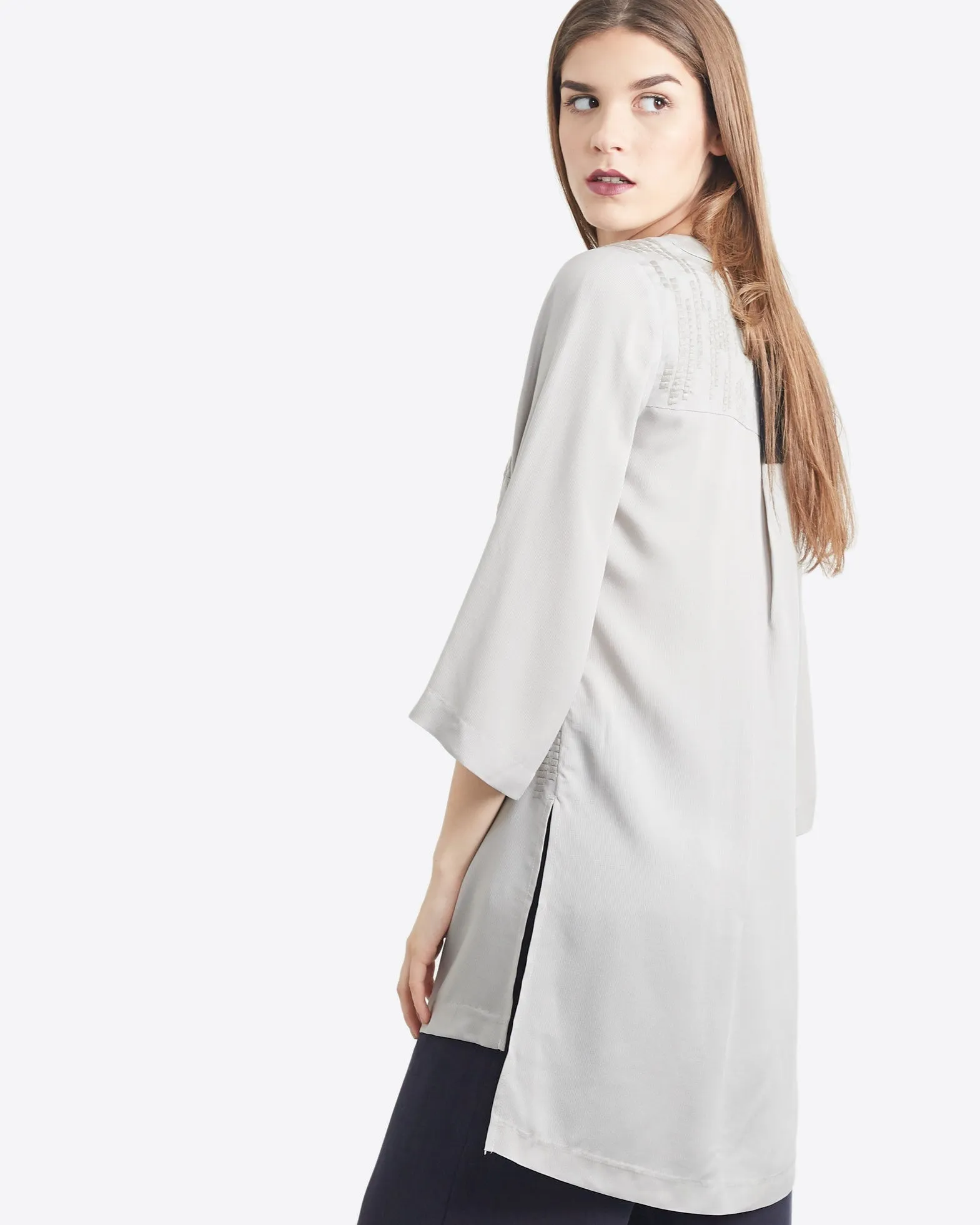 Marcia Hi-Low Embroidered Tunic