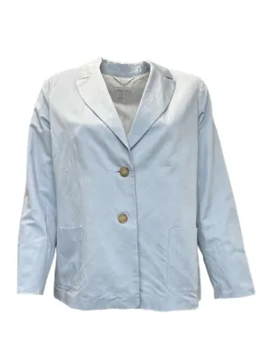Marina Rinaldi Women's Blue Candela Cotton Blended Blazer NWT