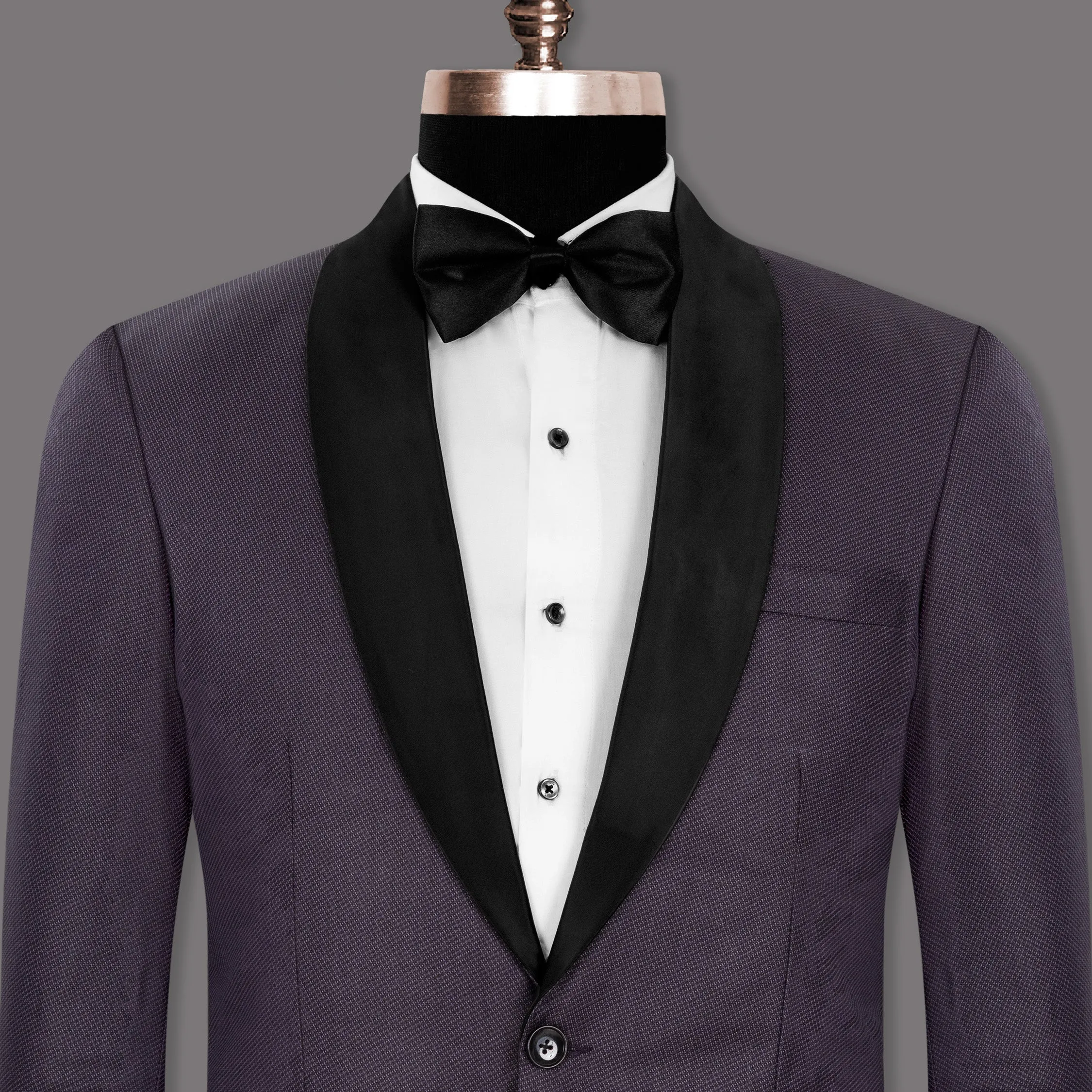 Martinique Violet Subtle Checked Woolrich Tuxedo Blazer