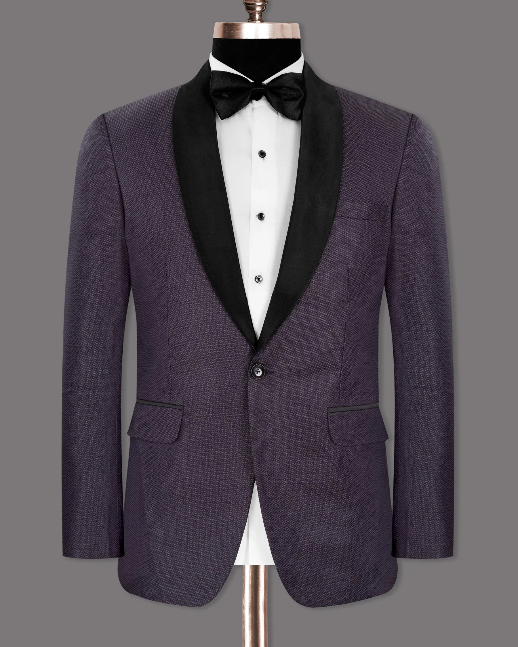 Martinique Violet Subtle Checked Woolrich Tuxedo Blazer