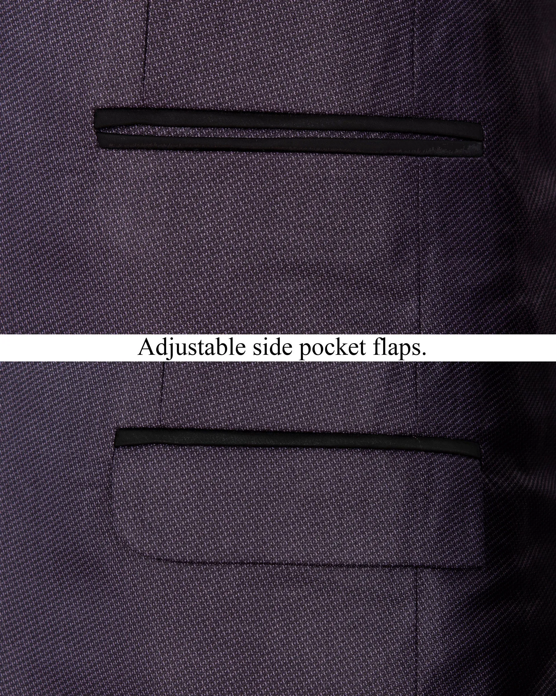 Martinique Violet Subtle Checked Woolrich Tuxedo Blazer