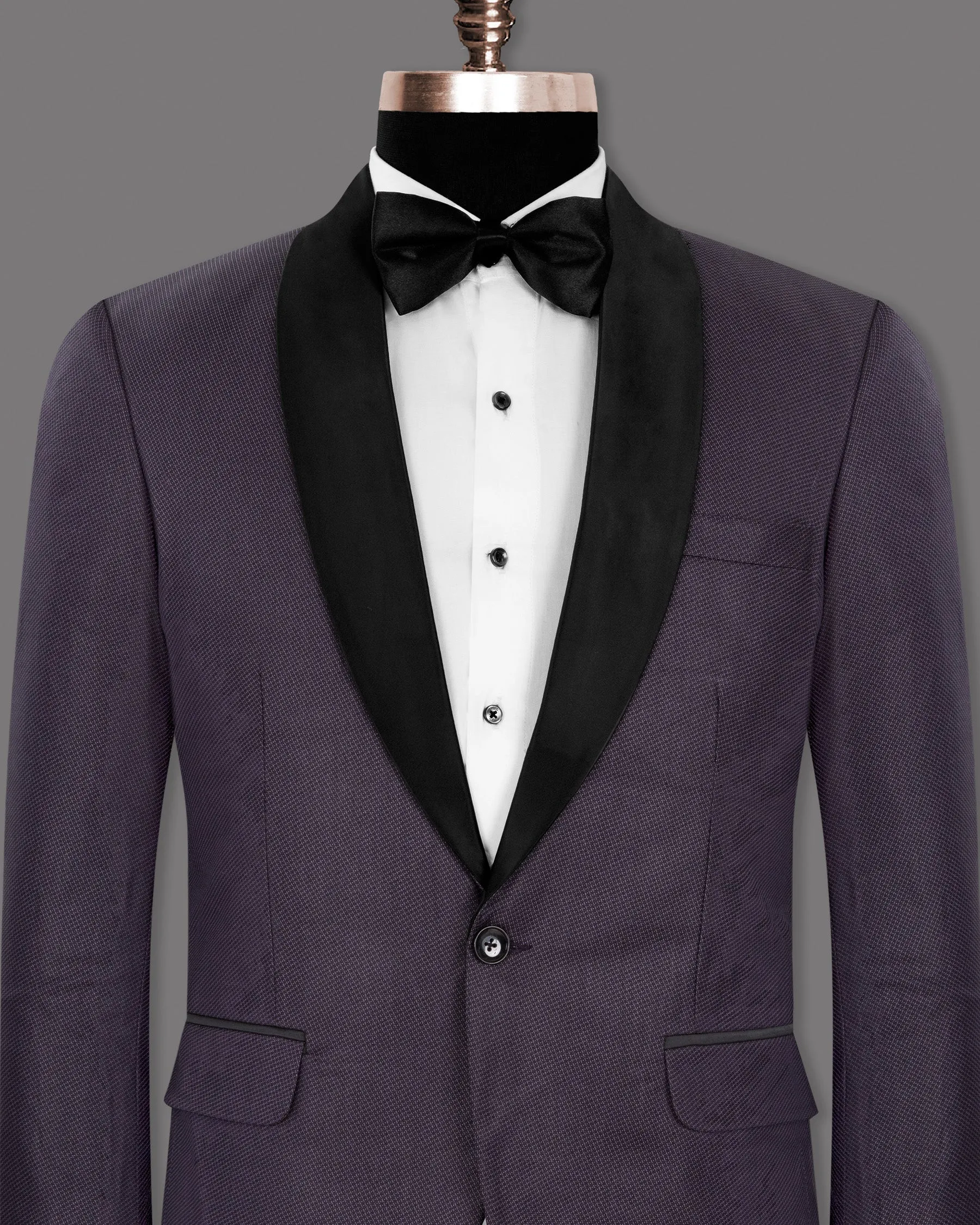 Martinique Violet Subtle Checked Woolrich Tuxedo Blazer