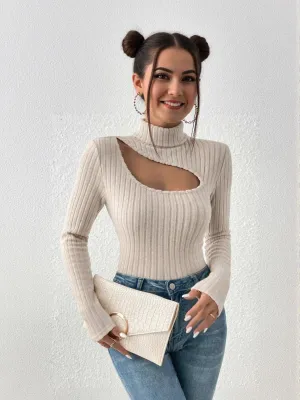 Mauve Key-Hole Neck Top