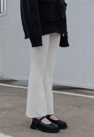 Mavis Corduroy Flare Pant In Cream