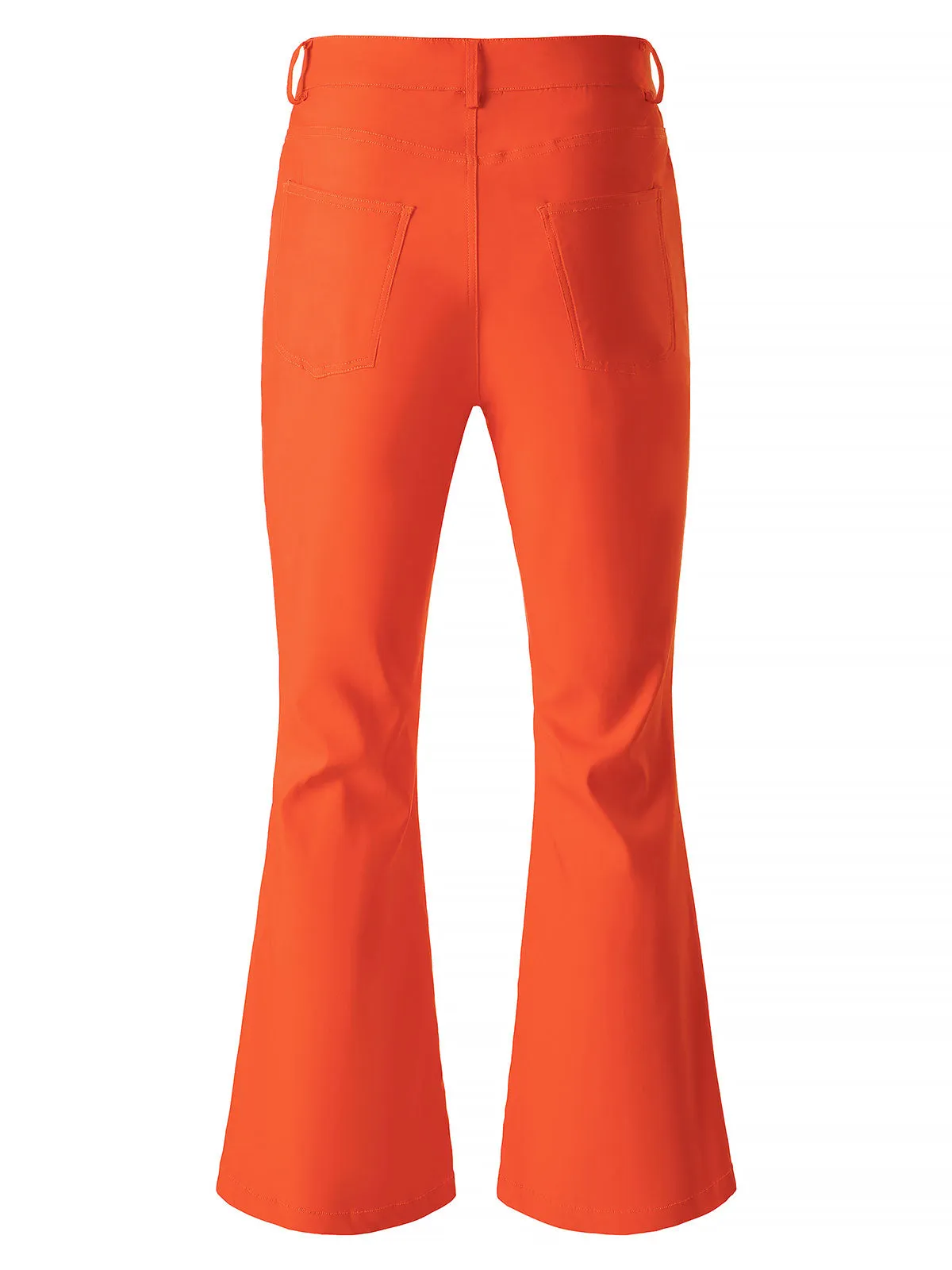 Men's Bell Bottom Pants 70s Disco Outfits Slim Fit Retro Flared Trousers