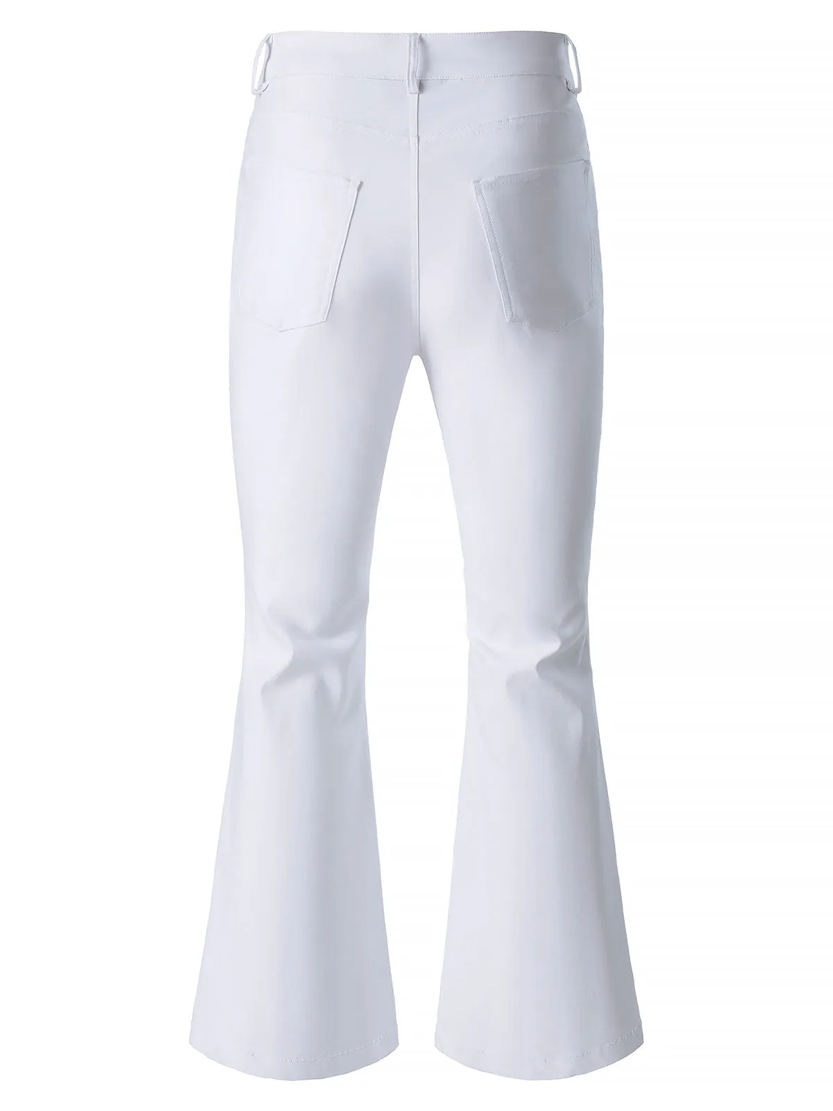 Men's Bell Bottom Pants 70s Disco Outfits Slim Fit Retro Flared Trousers
