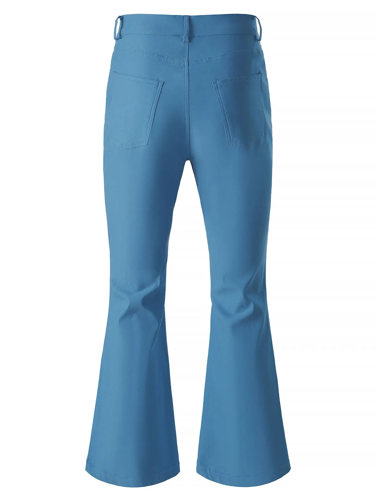 Men's Bell Bottom Pants 70s Disco Outfits Slim Fit Retro Flared Trousers