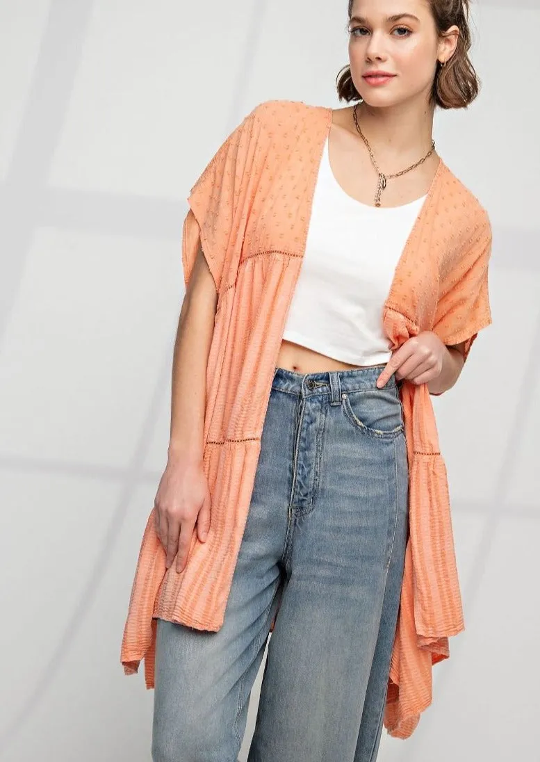 Mineral Wash Voile Tiered Duster