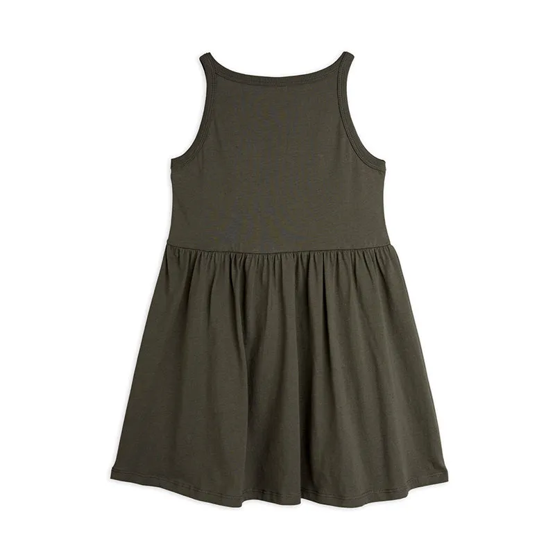 Mini Rodini - Arrowed heart embroidered tank dress - black