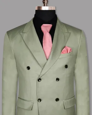 Mint Wool Rich Double Breasted Blazer