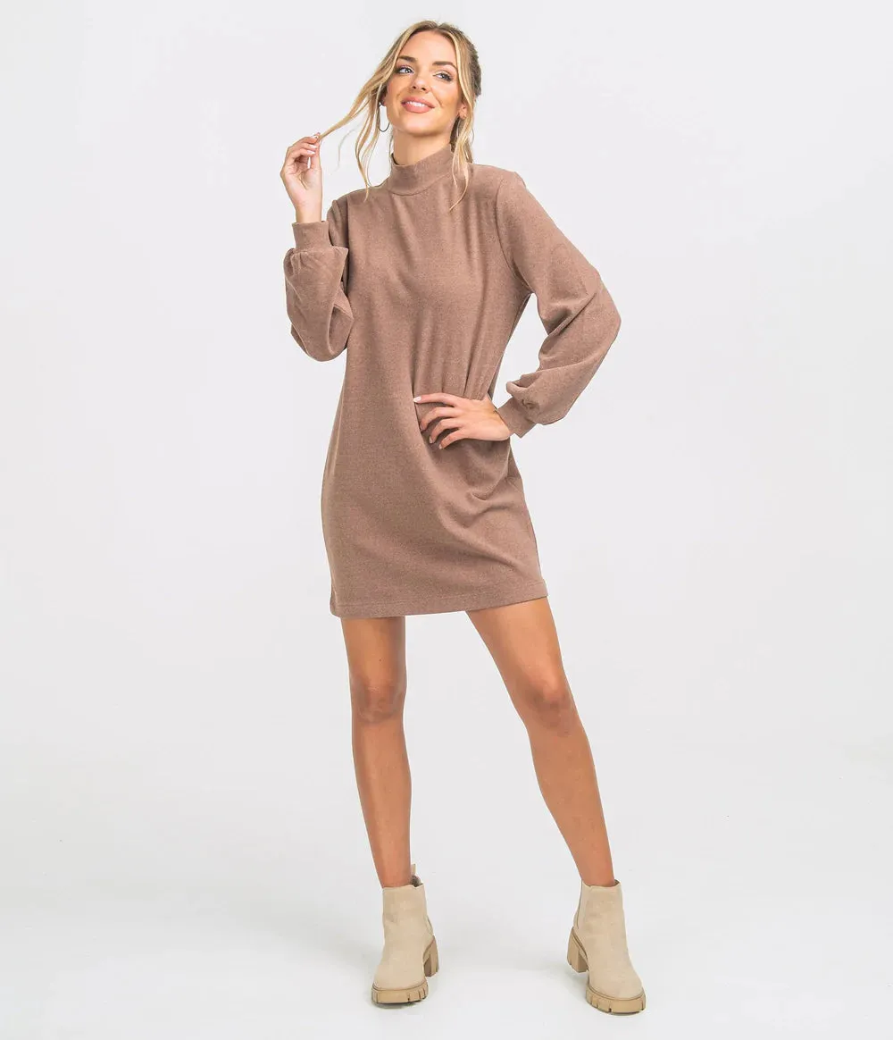 MOCKNECK SWEATER DRESS