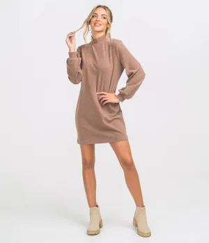 MOCKNECK SWEATER DRESS